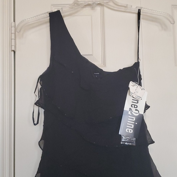 New special Occassion Black long ruffle dress - Picture 7 of 7